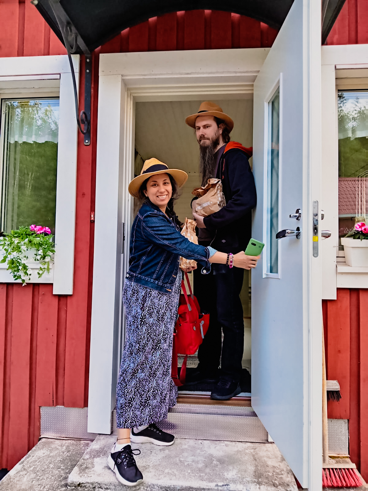 Kern County locals Natalia Grant and Thomas Grant baking California-inspired cookies while living abroad.